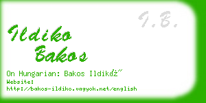 ildiko bakos business card